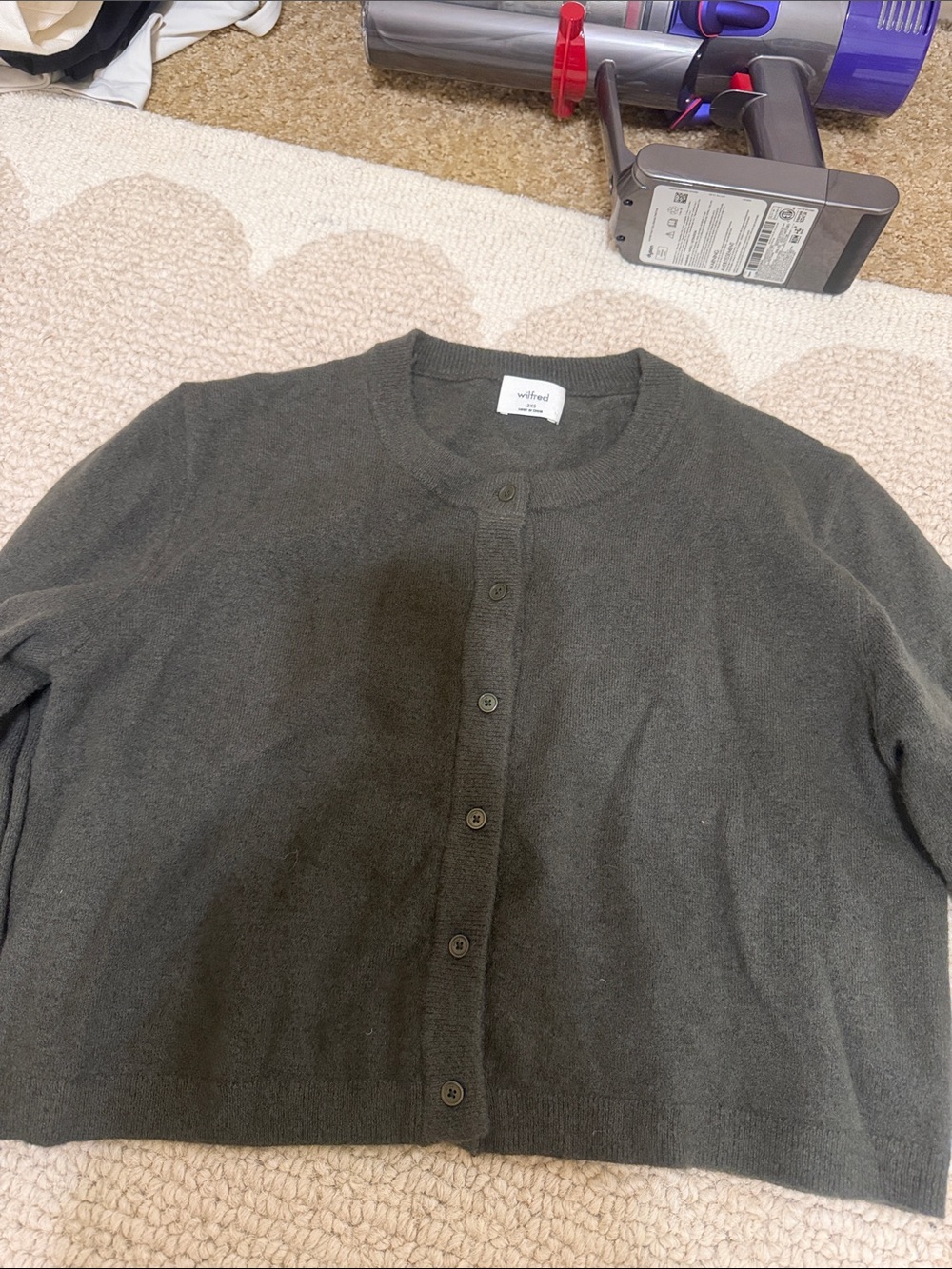 Crewneck Button Cardigan